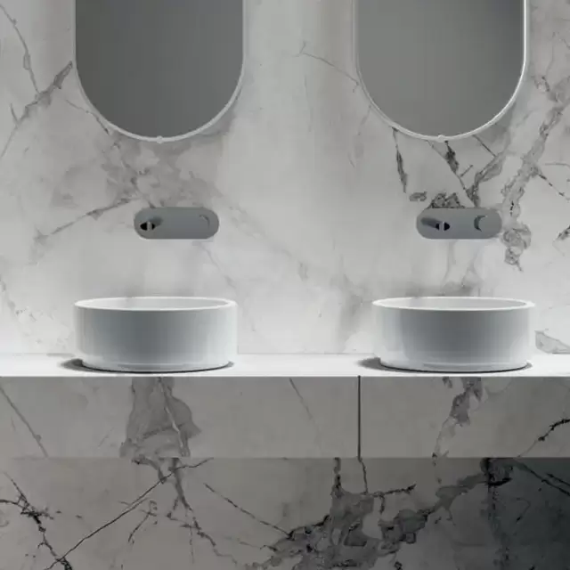 Kerasan Oke Раковина круглая 40см, накладная, без отв., цвет: белый глянцевый