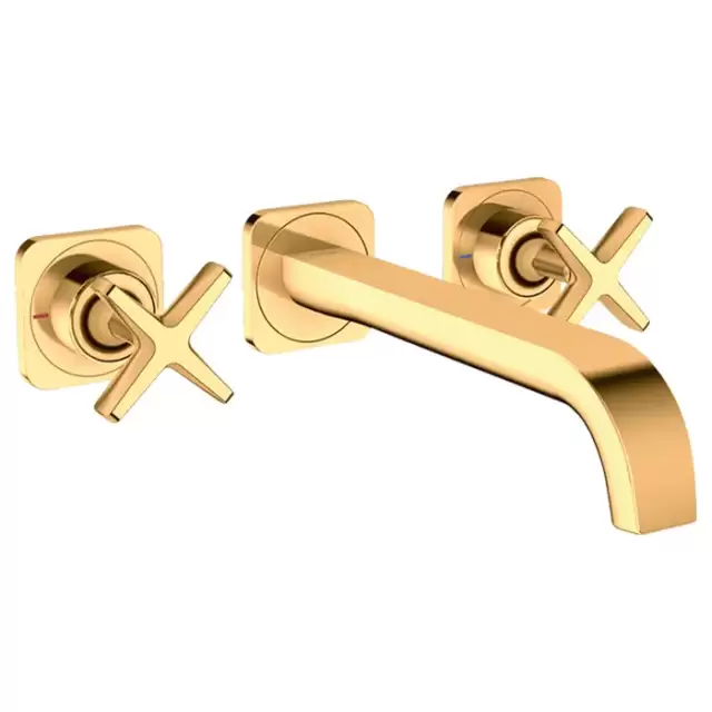 Axor Citterio E Смеситель для раковины, встраиваемый, излив: 22см., цвет: полированное золото