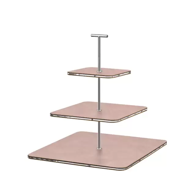ADJ Сервировочная стойка 30x30xH35см., ручка "Т", цвет: пепельная роза/фурнитура хром