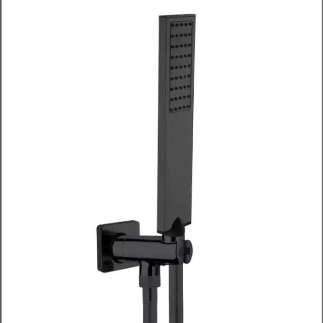 Bossini Flat One Душевая лейка с держателем и шлангом 150 см, цвет черный матовый