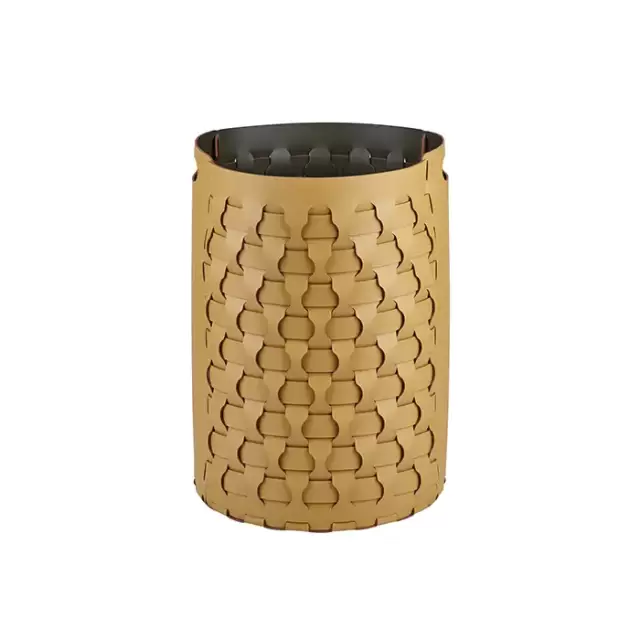 Colombo Adj Круглая корзина Dubai D40хH57см., напольная, цвет: горчичный/оливковый