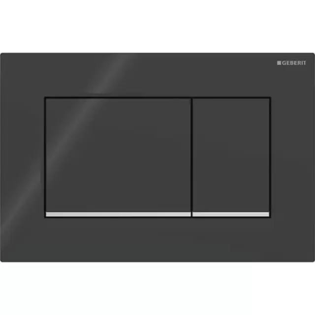 Geberit Sigma20 Клавиша для двойного смыва, квадратная, цвет: черный/хром