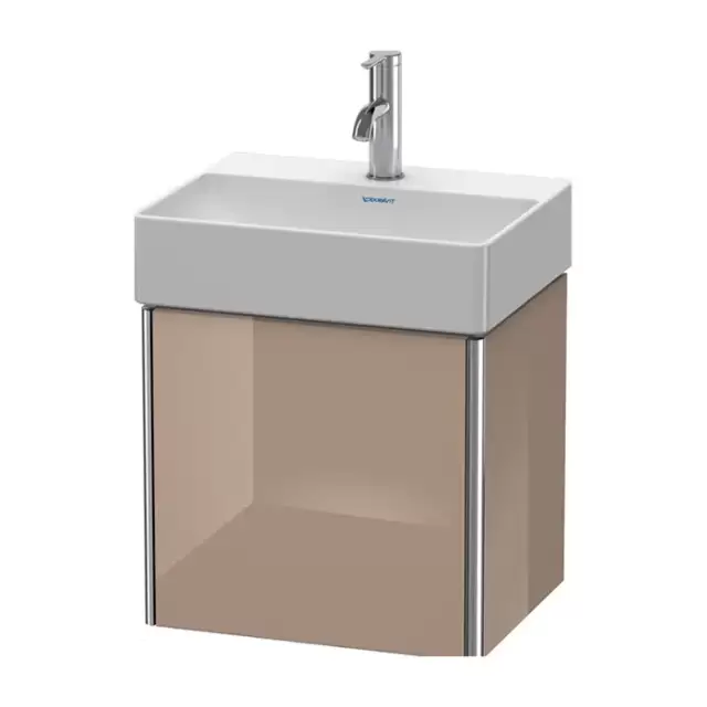 Duravit XSquare Тумба подвесная 43.4х34х39.7см, с раковиной, 1 дверца левая,  цвет: капучино глянцевый