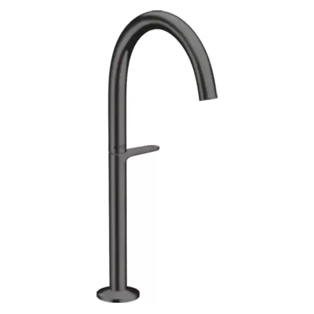 Axor One Смеситель для раковины Sel 260, на 1 отв., высокий, с донным клапаном Push-Open, цвет: шлифованный черный хром