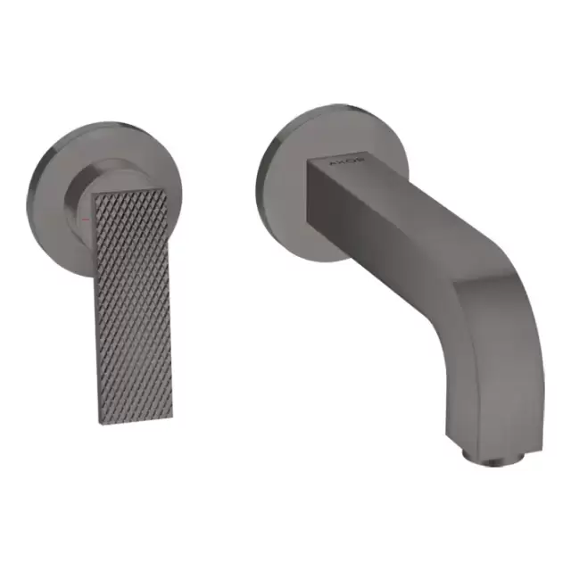 Axor Citterio Смеситель для раковины, встраиваемый, излив: 22см, с текстурой, цвет: шлифованный черный хром