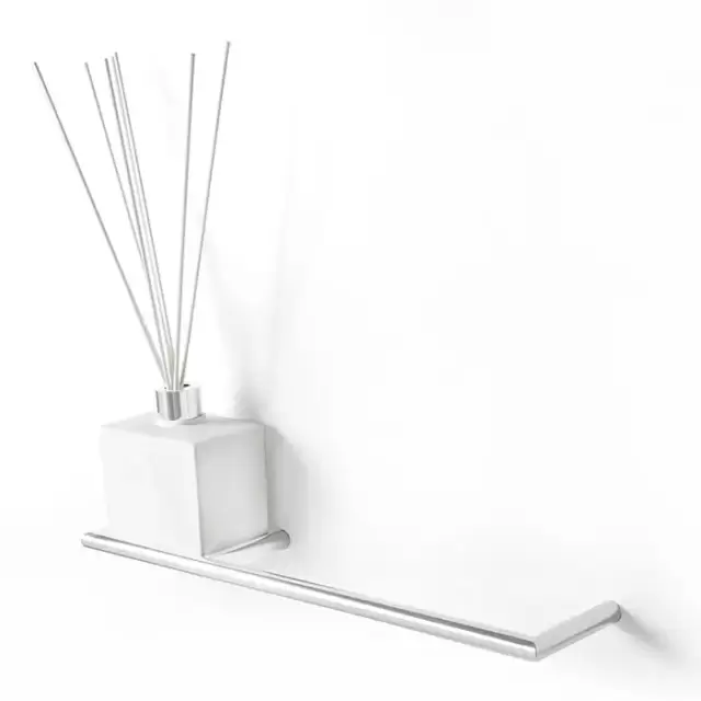 3SC Guy Полотенцедержатель и ароматический диффузор, 40см., слева, подвесной, композит Solid Surface, цвет: белый матовый/белый матовый