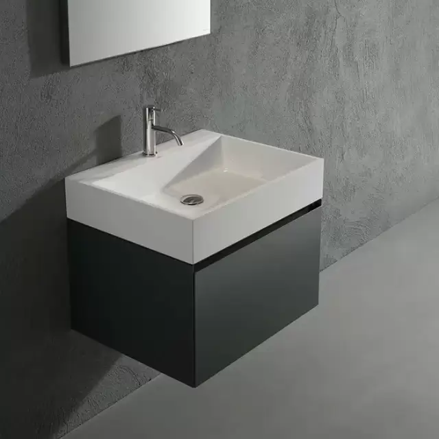 Antonio Lupi Gesto Комплект подвесной мебели 63х50хh37.5см, с раковиной, с 1 ящиком, цвет: Matita goffrato