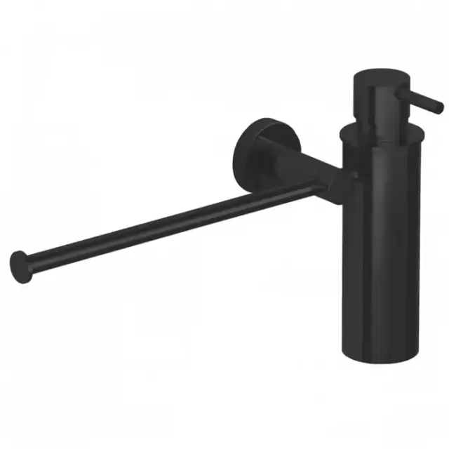 Colombo Plus Полотенцедержатель с дозатором для жидкого мыла, подвесной, цвет: PVD графит полированный