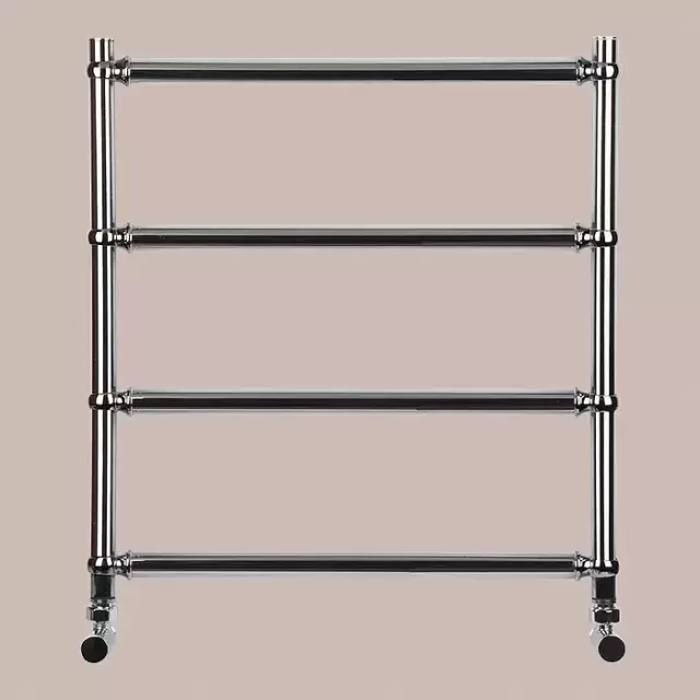 Irsap BELLA п/сушитель (4тр) водяной для систем ГВС, 55хh62.6см (межосевое 50см), с вентилями и комплектом для монтажа KITCOPTUEC6450, цвет:хром/хром