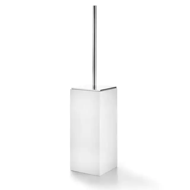 3SC BeMood White Ершик туалетный напольный 10,5xh50х10,5 см, цвет: белый/никель сатинированный матовый