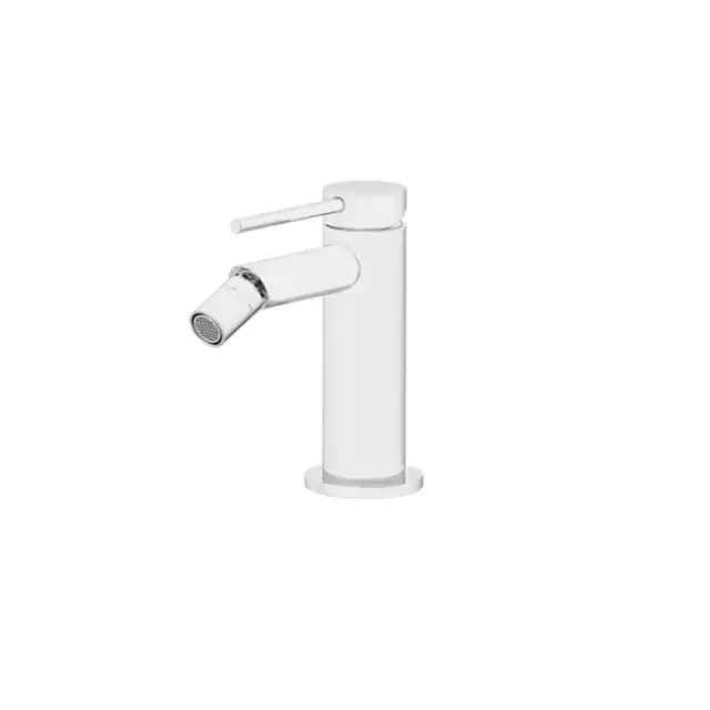 Gattoni Circle Two Смеситель для биде на 1 отверстие, с донным клапаном, цвет: белый матовый