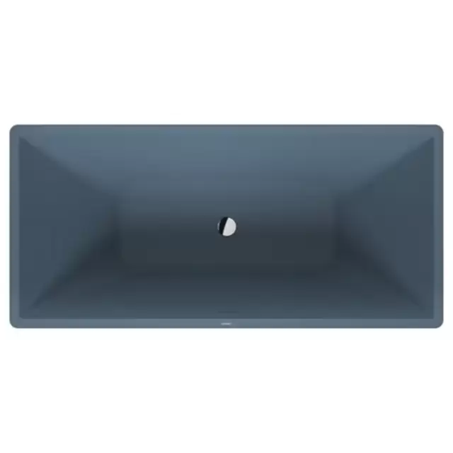 Duravit Vitrium Ванна отдельностоящая 160x75см, с ножками, с2 наклонами для спины, прямоугольная, цвет: синий матовый