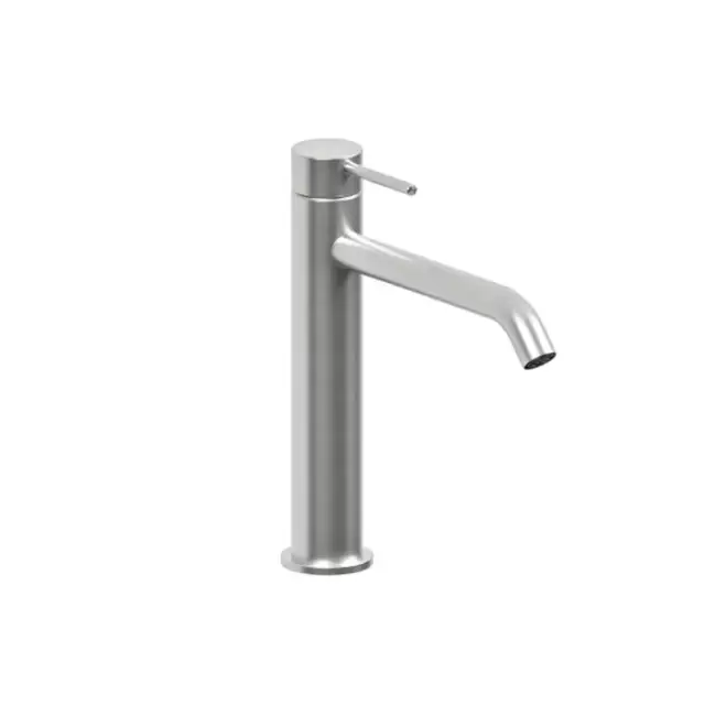 Bossini Nobu Смеситель для раковины средний, без донного клапана, c гибкой подводкой из нерж.стали, цвет: нержавеющая сталь