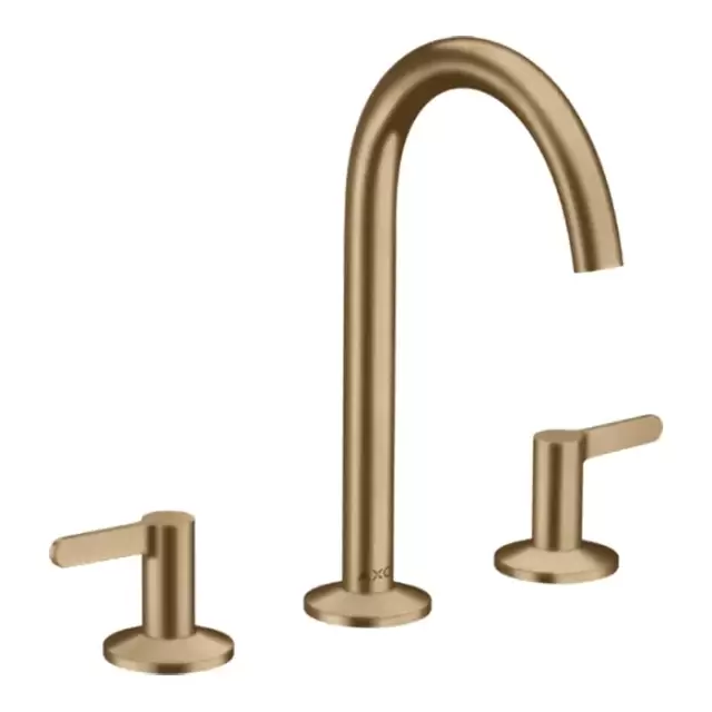 Axor One Смеситель для раковины 170, на 3 отв., с донным клапаном Push-Open, цвет: шлифованная бронза