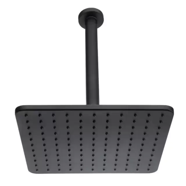 BOSSINI COSMO Верхний душ 280х280 мм., с потолочным держателем 300 мм, цвет черный матовый