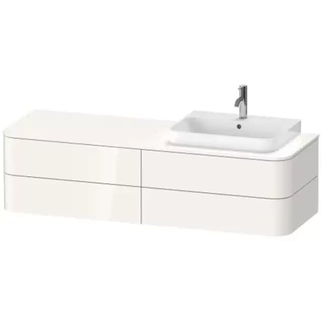 Duravit Happy D.2 Plus Тумба подвесная 160x55х40.8см, с раковиной и 4 ящиками, цвет: белый глянцевый