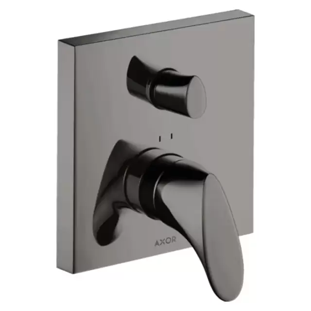 Axor Starck Organic Смеситель для ванны, встраиваемый, с переключателем на 2 потока, цвет: полированный черный хром