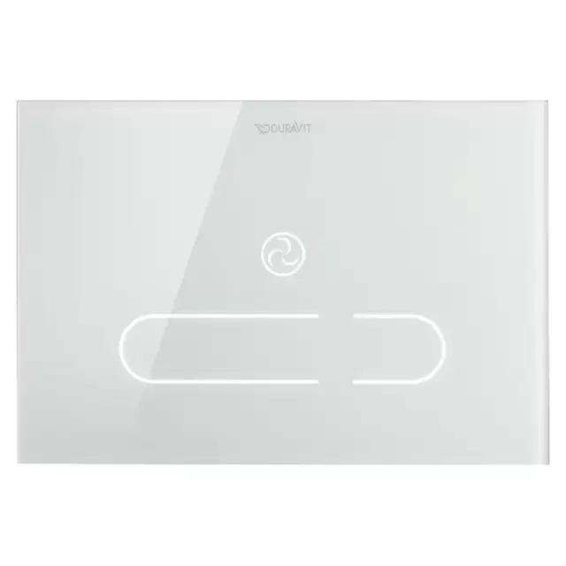 Duravit DuraSystem А2 Клавиша смыва стеклянная, сенсорная с ИК-датчиком, 229,8х157 мм, двойной смыв, цвет: стекло белое