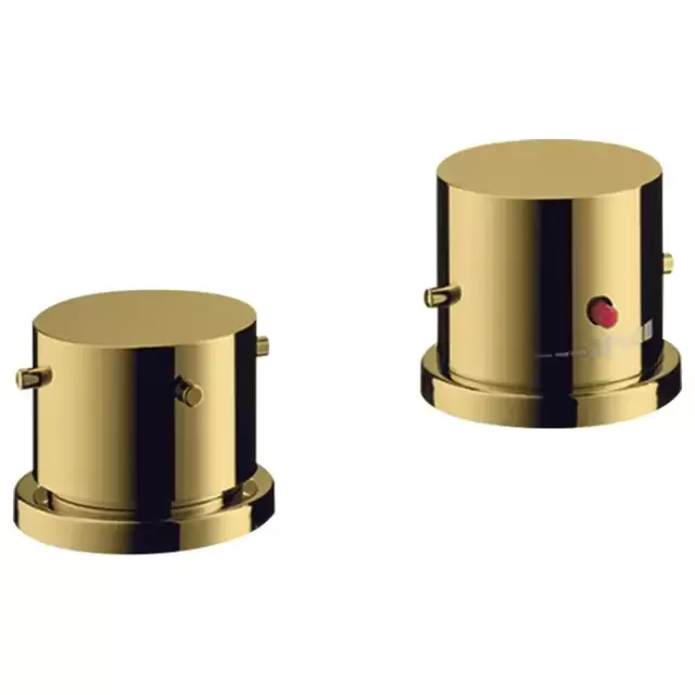 Axor Starck Смеситель на борт ванны, на 2 отв., термостатический, цвет: полированное золото