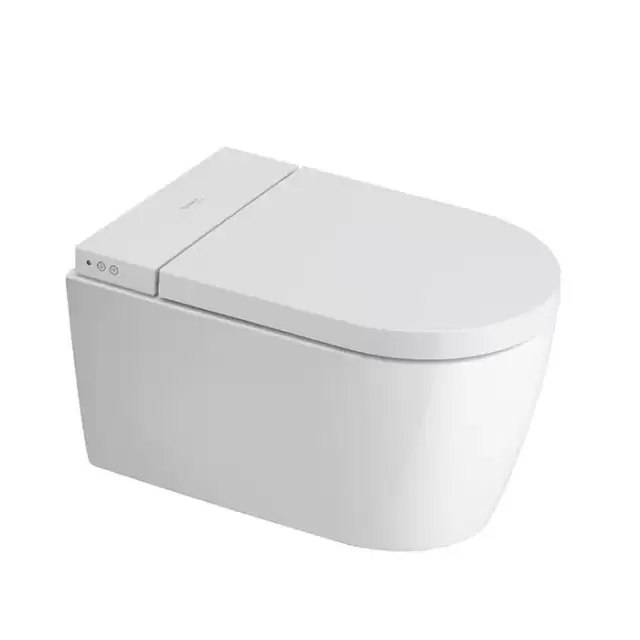 Duravit Starck f Pro Compact Комплект унитаз-биде, Сиденье для унитаза-биде SensoWash #612001012000310 и унитаз Duravit Rimless #2510092000, цвет: белый