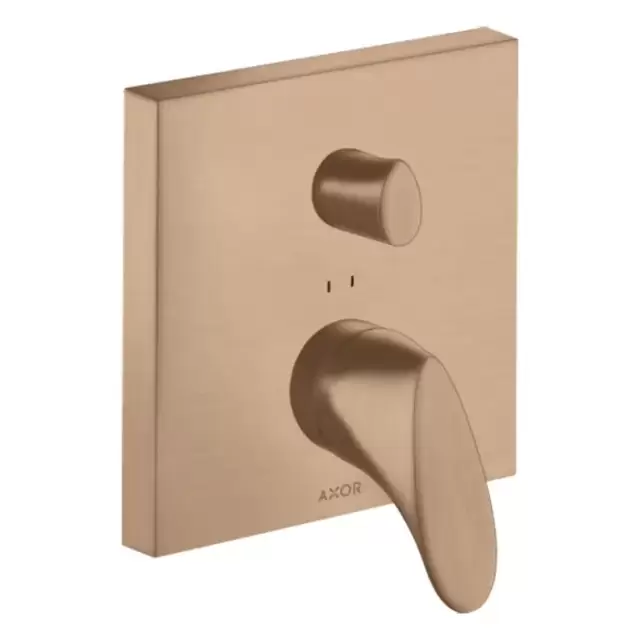 Axor Starck Organic Смеситель для ванны, встраиваемый, с переключателем на 2 потока, цвет: шлифованное красное золото