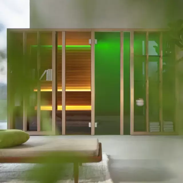 Effegibi Yoku SH Shelf Сауна&Хаммам 342x170х214см, угловая Dx, цвет: термообработанной древесины/Fior di Bosco Tortora