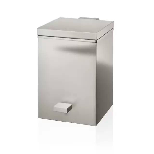 Decor Walther TE 75 SC Ведро 17.5x21x26.5см, с педалью и крышкой, softclose, напольное, цвет: никель сатинированный