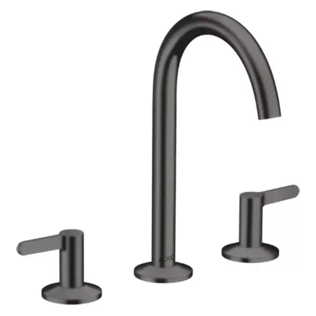 Axor One Смеситель для раковины 170, на 3 отв., с донным клапаном Push-Open, цвет: шлифованный черный хром