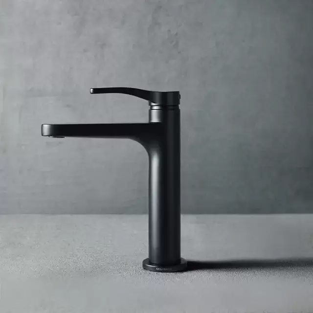 Fantini AL/23 Смеситель для раковины, 1 отв., излив: 120 мм, цвет: черный матовый