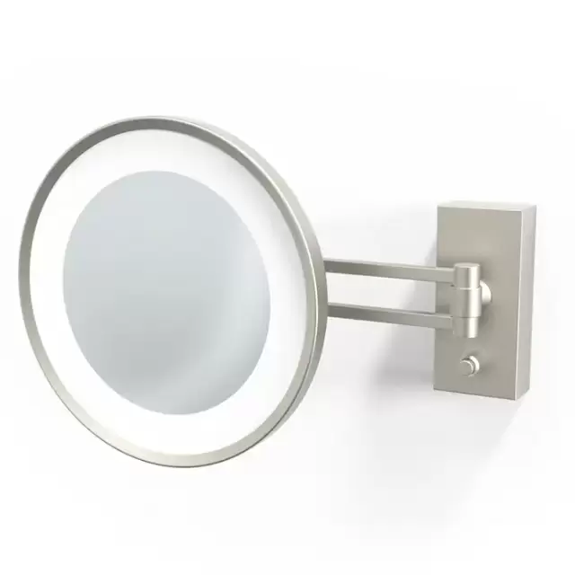 Decor Walther BS 36/V LED Косметическое зеркало 22см, подвесное, увел. 5x, подсветка LED, цвет: никель сатинированный