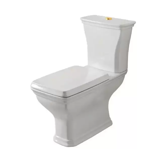 Artceram Civitas Унитаз моноблок 36x54 см, слив универсальный, цвет: белый, фурнитура золото