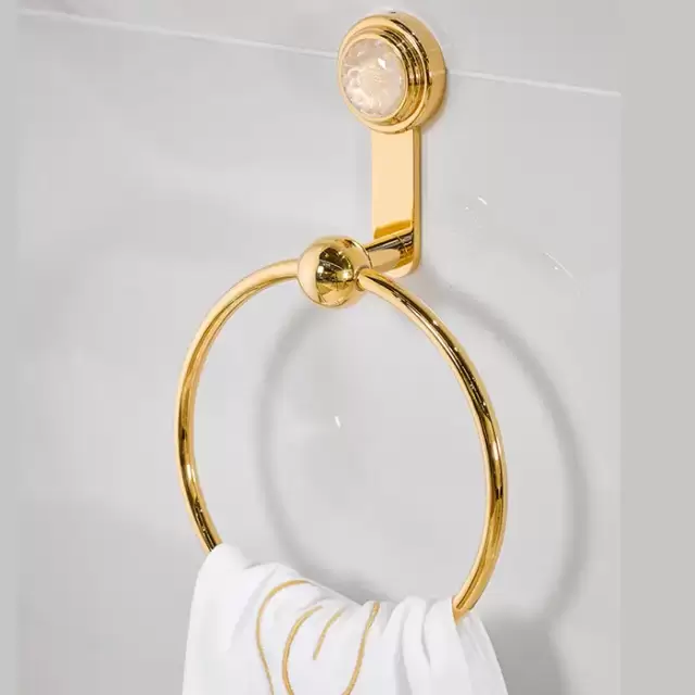 THG Dahlia Полотенцедержатель - кольцо 18см., подвесной, цвет: золото