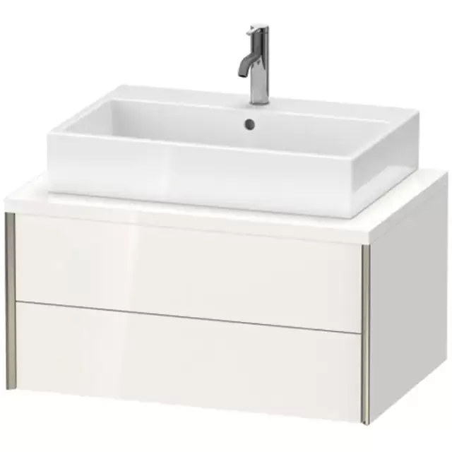 Duravit XViu Тумба подвесная 80x55x40см с раковиной, 2 ящика, цвет: белый глянцевый