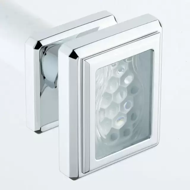 THG Metropolis Cristal Clair Ручка дверная одинарная, средний размер, цвет: хром