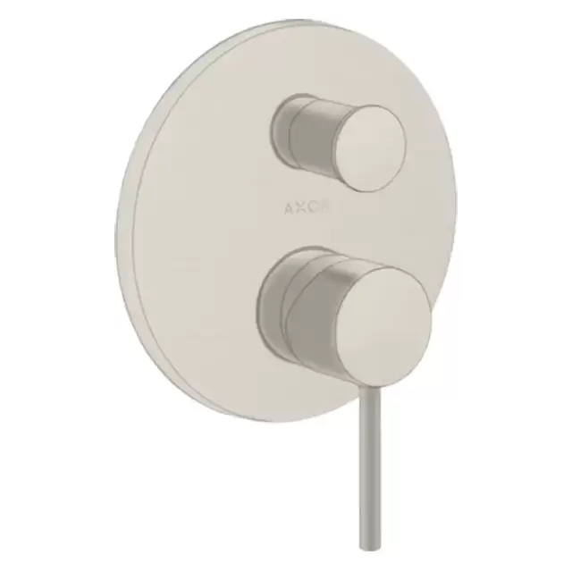 Axor Starck Смеситель для ванны, встраиваемый, с переключателем на 2 потока, цвет: сталь