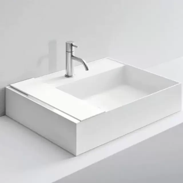 NOORTH milldue edition Раковина 63.4х47.2х12 см, 1 отв., накладная, цвет: белый