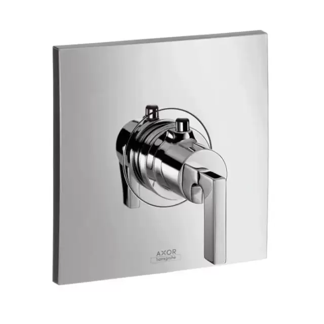 Axor Citterio, Термостат Highflow, с рычаговой рукояткой, СМ, внешняя часть, цвет: хром