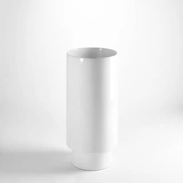 Simas Po-mo Раковина 40xh85см., напольная, слив в стену, без отв., без перелива, цвет: белый