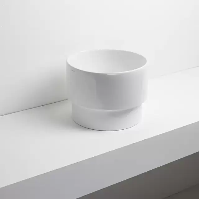 Simas Po-mo Раковина 33xh42см., полувстраеваемая сверху без отв., без перелива, цвет: белый