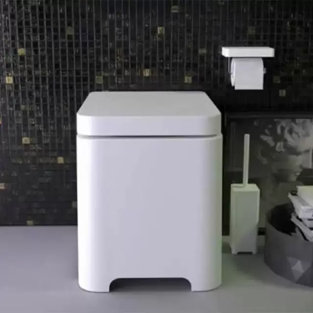 KNIEF Feel Унитаз напольный безободковый 58х39х42 см, с крышкой микролифт , цвет: белый матовый