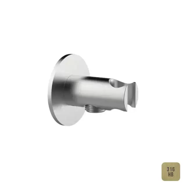 Almar 316 Stainless Steel Вывод воды для душа с держателем, настенный, цвет: High Brass 316 Brushed PVD