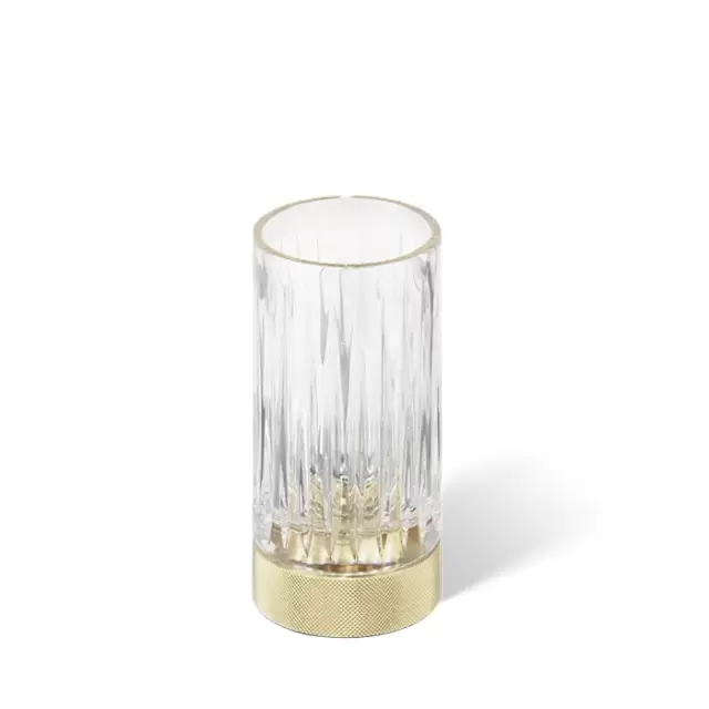 Decor Walther Club SMG Стакан настольный, граненое стекло, цвет: золото матовое