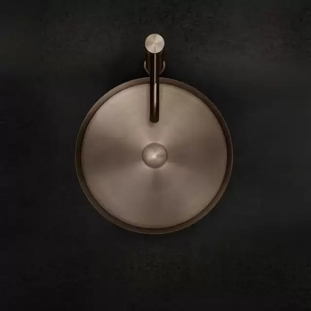 Gessi 316 Раковина 40 см, без отв., для установки на столешницу, без перелива, нержавеющая сталь, цвет: Copper brushed pvd