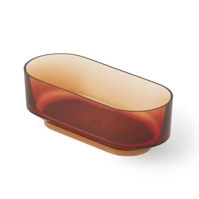 Dea Design Shadow Ванна 170х72х56см., отдельностоящая, Glasstech, прозрачная смола, цвет: Sunset R1