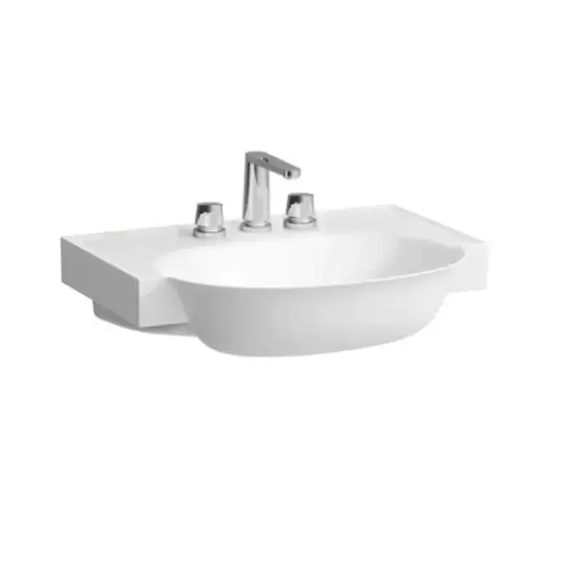 Laufen New Classic Раковина накладная 60х48х7.5см, с 3 отв., без перелива, с покрытием Clean Coat LCC, цвет: белый