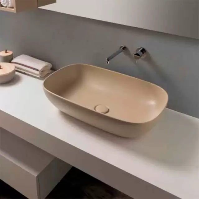 Globo T-Edge Раковина-чаша 60х41х16 см, без отв., на столешницу, цвет: PERLA