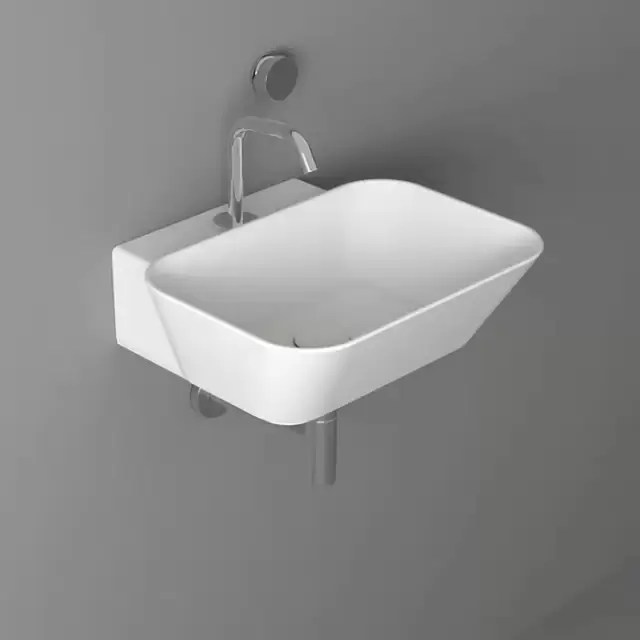 Simas Wave Раковина 48х43х16.5 см, 1 отв., накладная/подвесная, цвет: белый