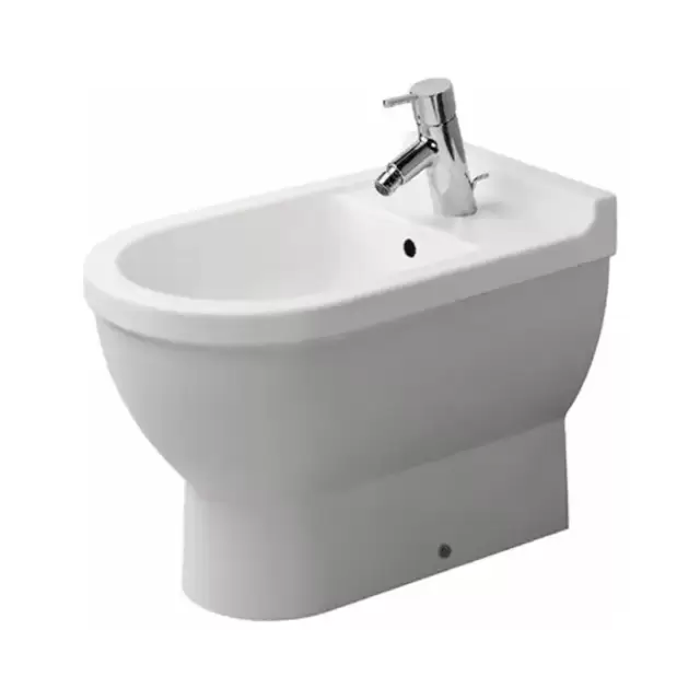 Duravit Starck 3 Биде напольное приставное 56х36см., с 1 отв. под смеситель, цвет: белый