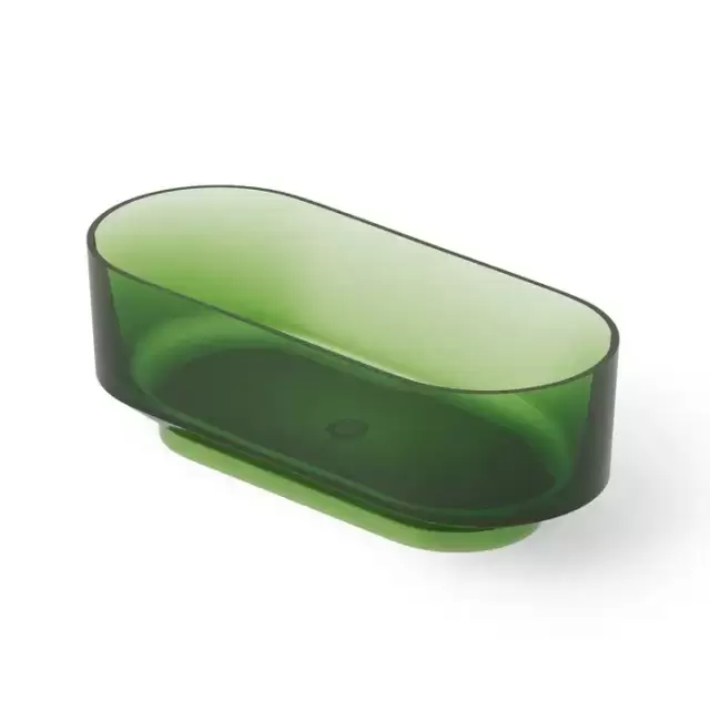 Dea Design Shadow Ванна 170х72х56см., отдельностоящая, Glasstech, прозрачная смола, цвет: Emerald R3