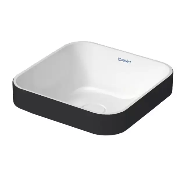 Duravit Happy D.2 Plus Раковина 40х40см, без отв., цвет: Anthracite matt/белый
